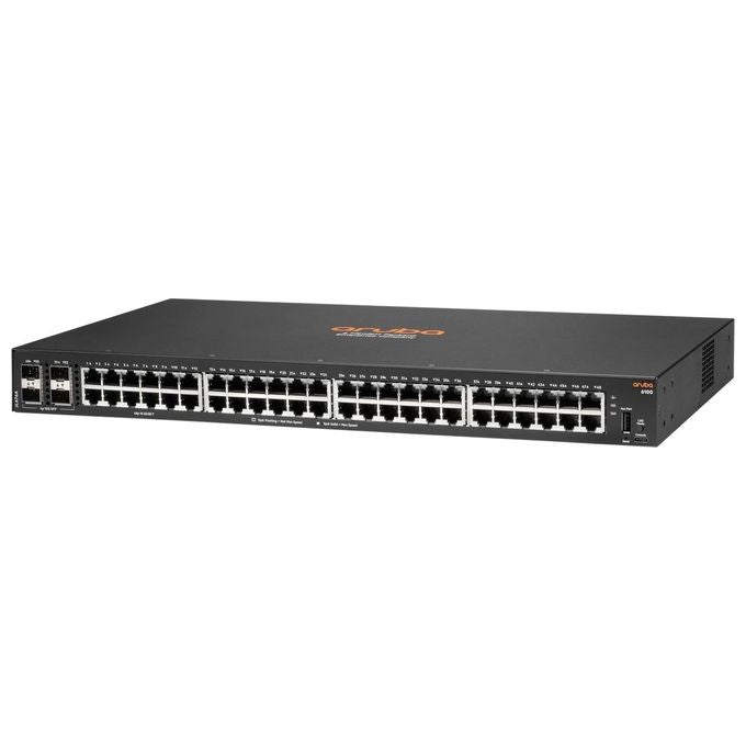 HPE JL676A Aruba Networking CX 6100 Switch Gestito L3 48 Porte Gigabit Ethernet 4 SFP+ 1G-10G Montaggio Rack 1U colore Nero
