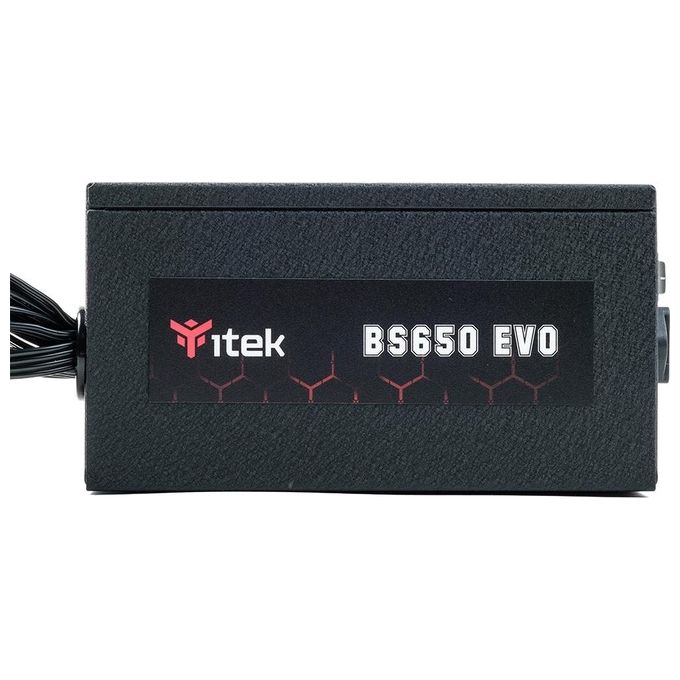 Itek ITPSEBS650 BS650 EVO Alimentatore PC ATX Semi Modulare 650W 80Plus Bronze PFC Attivo Ventola HDB 120mm colore Nero
