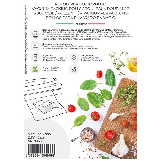 Magic Vac Rotoli Sottovuoto 30 Cmx6 Mt 2 Pezzi