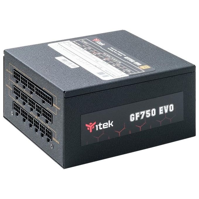 Itek ITPSEGF750 GF750 EVO Alimentatore PC ATX 750W 80 PLUS Gold Modulare 24-pin 9 SATA ventola FDB 12 cm colore Nero