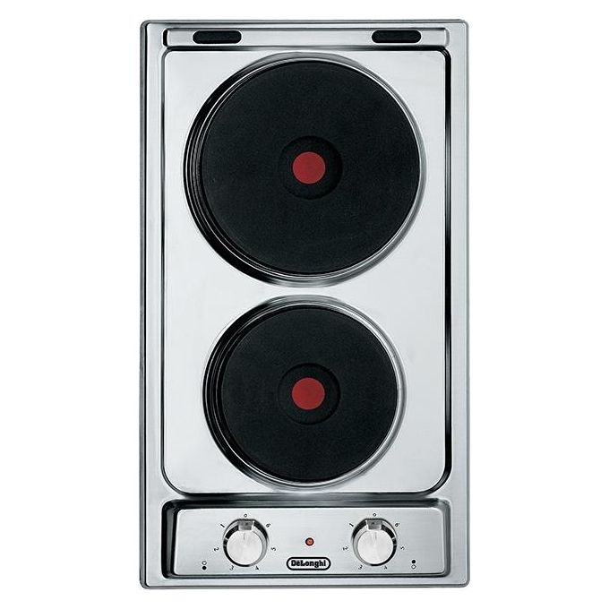 De Longhi I 23-2 ER Linea Domino Piano cottura Elettrico 2 Piastre rapide 30 cm Acciaio Inox
