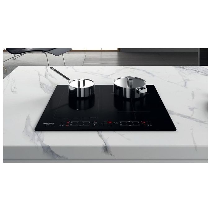 Whirlpool WL B8160 NE Piano Cottura ad Induzione 4 Zone 59 cm Nero