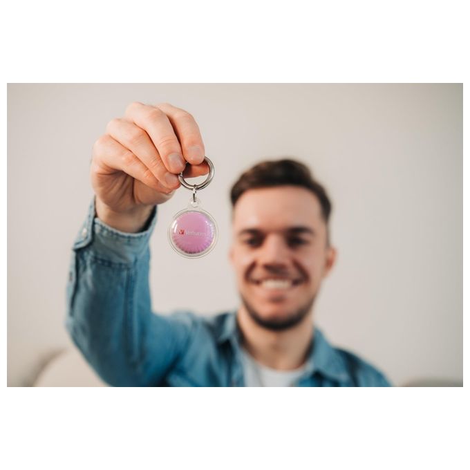 Verbatim My Finder Coin Localizzatore e Cercatore Gps Personale Nero-Rosa-Bianco