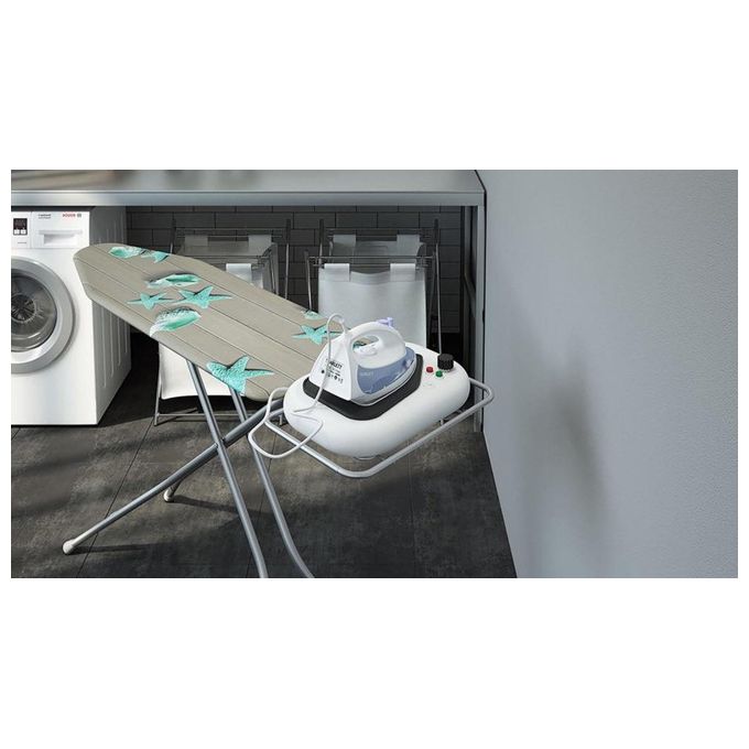 Colombo New Scal A122L20W Poseidon Asse da stiro 114x36 cm regolabile 6 posizioni 71-95 cm poggiaferro silicone foderina cotone