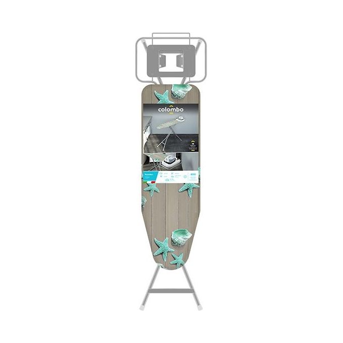 Colombo New Scal A122L20W Poseidon Asse da stiro 114x36 cm regolabile 6 posizioni 71-95 cm poggiaferro silicone foderina cotone