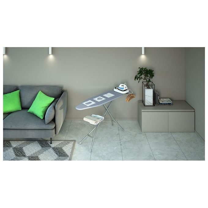 Colombo CLM850137 Turbo Vapor Asse da Stiro 120x40 cm 6 posizioni altezza fino a 95 cm portacaldaia 10 Kg griglia portabiancheria colore Grigio