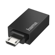 Hama Adattatore per Tablet Usb A 2.0F-Usb Micro B 2.0 M OTG Nero