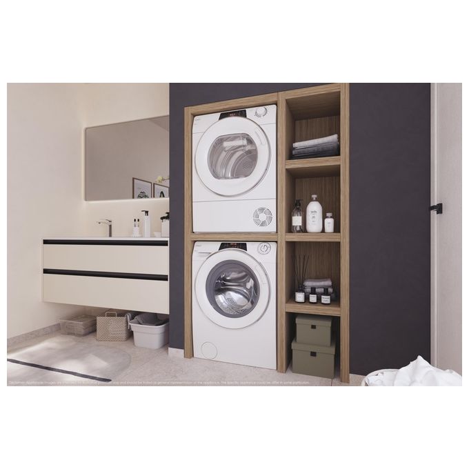 Candy ROE H9A2TCEX-S RapidÓ Asciugatrice Pompa di Calore 9 Kg Classe A++ Wi-Fi App hOn Woolmark (85x59,6x58,5 cm) colore Bianco