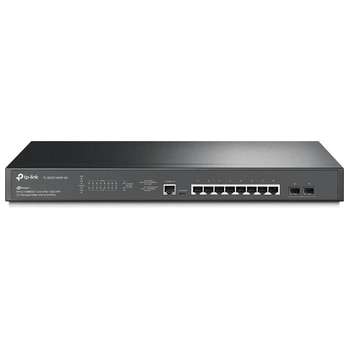 TP-Link SG3210XHP-M2 Omada Switch Gestito L2+ 8 Porte 2.5G Ethernet 2 Slot SFP+ PoE+ 240W 1U colore Nero