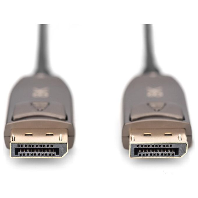 Digitus AK-340107-100-S Cavo in fibra ottica ibrido DisplayPort AOC UHD 8K 10 m 32,4 Gbps DisplayPort 1.4 colore Nero