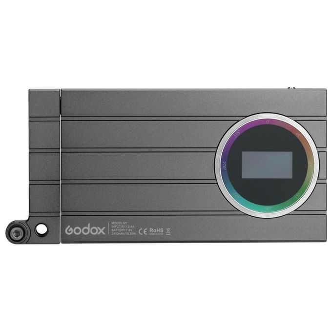 Godox 1873100002 M1 RGB MINI Illuminatore LED per Videocamera RGB e CCT 2500-8500K 1700 lux CRI 97 colore Grigio