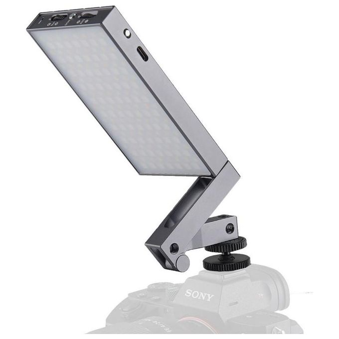 Godox 1873100002 M1 RGB MINI Illuminatore LED per Videocamera RGB e CCT 2500-8500K 1700 lux CRI 97 colore Grigio