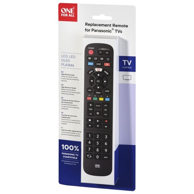 One For All URC4914 Telecomando IR Wireless Pulsanti Compatibilita' Marca Panasonic