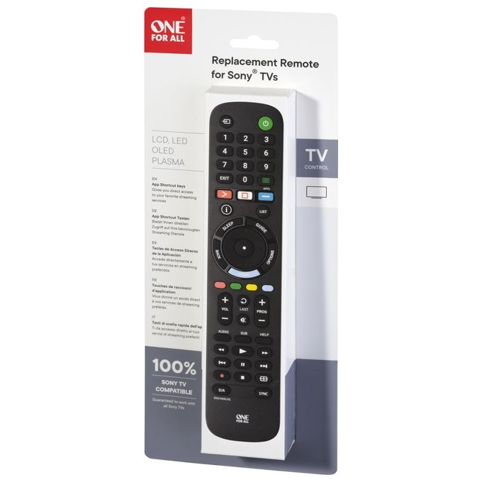 One For All URC4912 Telecomando IR Wireless Pulsanti Compatibilita' Marca Sony