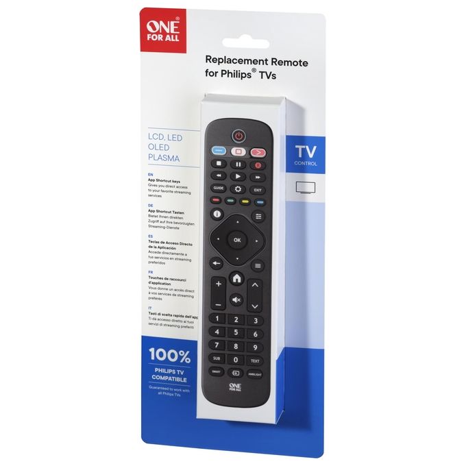 Oneforall Telecomando Sostitutivo per Tv Philips
