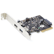 StarTech PEXUSB312A3 Scheda di espansione PCIe USB 3.2 Gen 2 a 2 porte 10 Gbps colore Nero