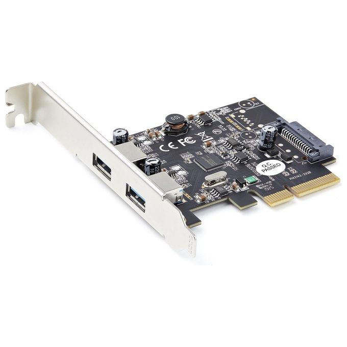 StarTech PEXUSB312A3 Scheda di espansione PCIe USB 3.2 Gen 2 a 2 porte 10 Gbps colore Nero