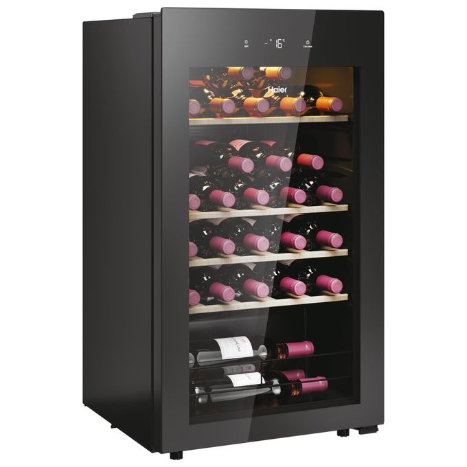 Haier HWS34GGH1 Wine Bank 50 Serie 3 Cantinetta Vino a Compressore 34 Bottiglie 90 L Classe G 37 dB Wi-Fi App hOn colore Nero