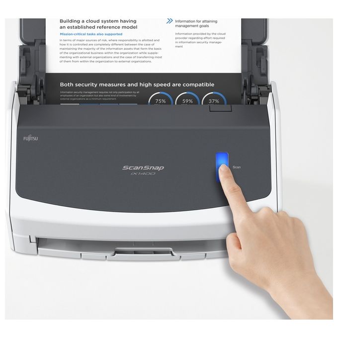 Ricoh PA03820-B001 ScanSnap iX1400 Scanner ADF 600 x 600 DPI A4 duplex colore Bianco