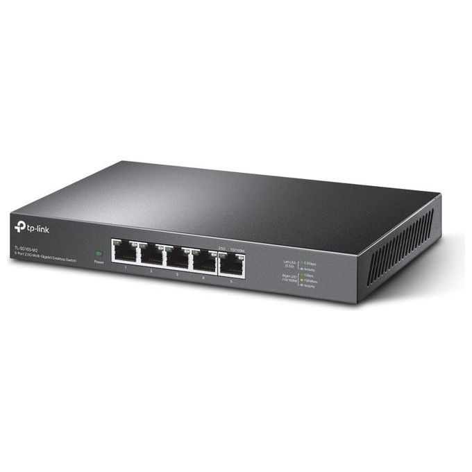 TP-Link TL-SG105-M2 Switch di Rete Non Gestito 5 Porte 2.5G Ethernet Multi-Gigabit Plug and Play Fanless colore Nero