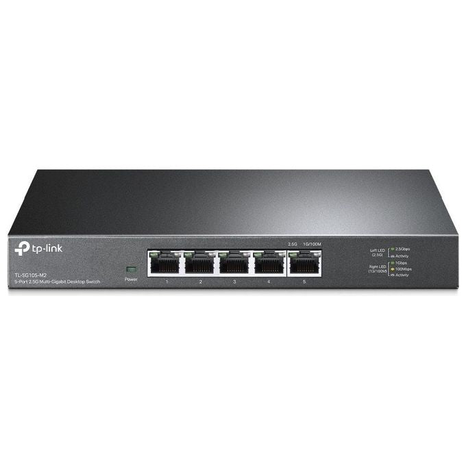 TP-Link TL-SG105-M2 Switch di Rete Non Gestito 5 Porte 2.5G Ethernet Multi-Gigabit Plug and Play Fanless colore Nero