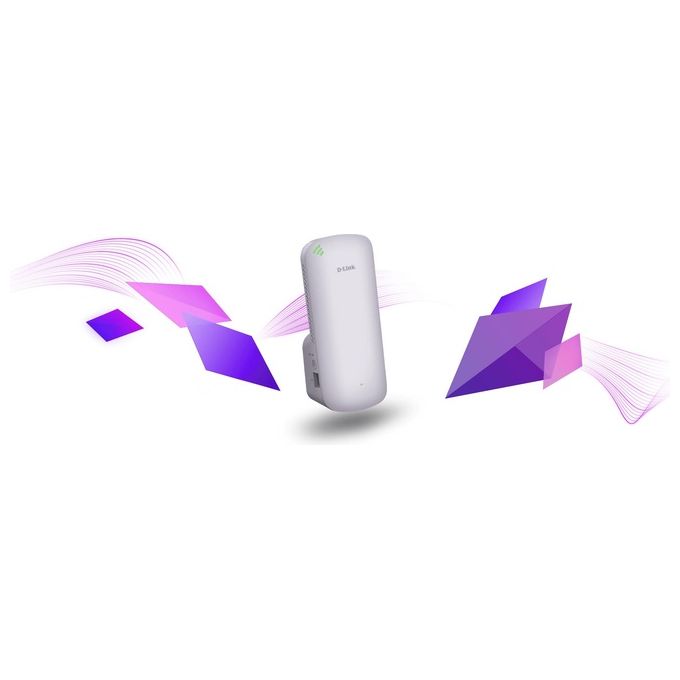 D-Link DAP-X1860 Range Extender Ripetitore di Rete Wi-Fi 6 AX1800 Dual-band 2.4 GHz 5 GHz Porta Gigabit Ethernet colore Bianco
