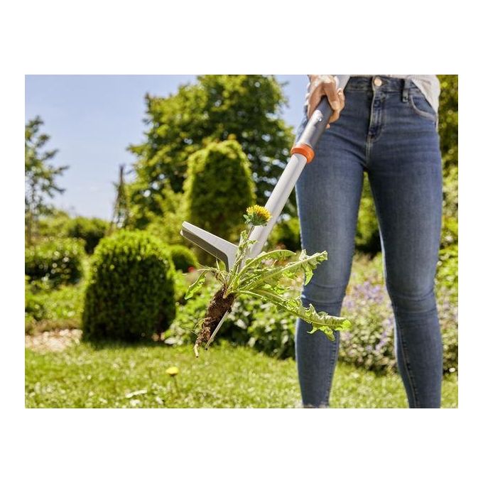 GARDENA 03518-20 Estirpatore per Erbacce COMBISYSTEM Lunghezza 1 m con Meccanismo di Espulsione Integrato colore Grigio