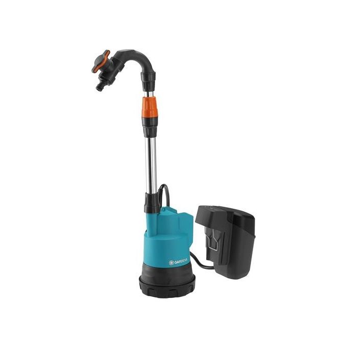 Gardena 14602-20 Pompa per Collettore Acqua Piovana 18V P4A 2000 l-h 2 bar a Batteria colore Nero Blu Arancione
