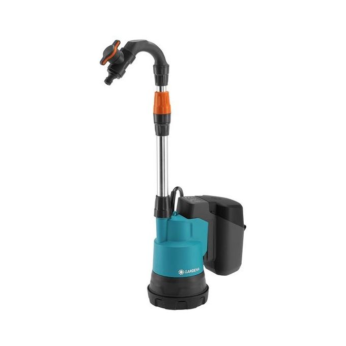 Gardena 14602-20 Pompa per Collettore Acqua Piovana 18V P4A 2000 l-h 2 bar a Batteria colore Nero Blu Arancione