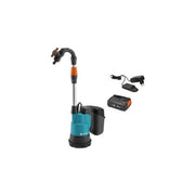 Gardena 14602-20 Pompa per Collettore Acqua Piovana 18V P4A 2000 l-h 2 bar a Batteria colore Nero Blu Arancione