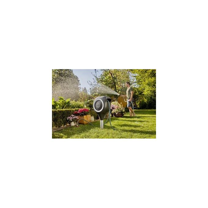 Gardena 18616-20 RollUp M Avvolgitubo da Giardino 20 m diametro 11 mm rotazione 360° resistente UV colore Bianco