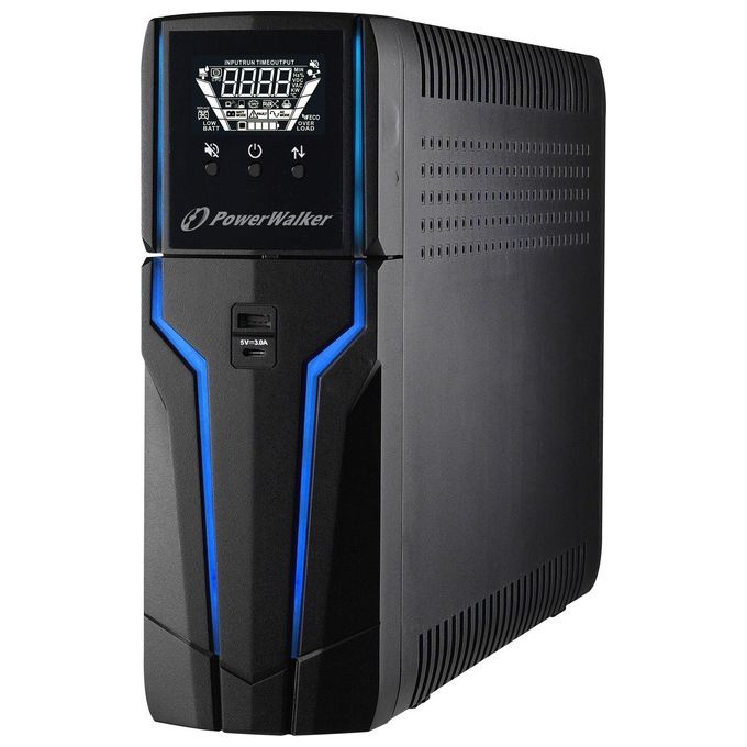 PowerWalker VI 1500 GXB IEC Gruppo di Continuita' UPS Line-Interactive 1500 VA 900 W 8 Prese IEC C13 Onda Sinusoidale Pura AVR colore Nero