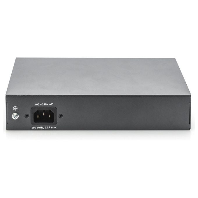 Digitus DN-95140 Switch di Rete Gigabit 8 Porte PoE++ 6x 90W 4x 30W 2x SFP 180W Budget PoE colore Nero