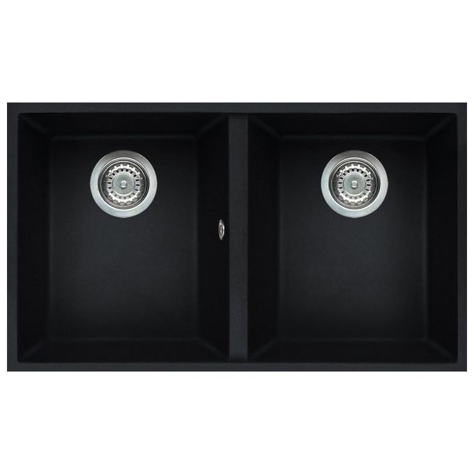 Elleci LKQ35086BSO Quadra 350 Lavello Keratek Plus 2 Vasche 76 cm