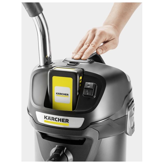 Kärcher 1.348-300.0 AD 2 Battery Aspiracenere a Batteria 18V 230W Contenitore Metallico 14L Filtro ReBoost colore Nero