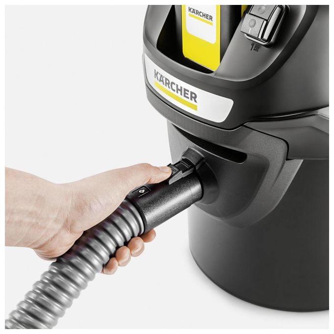 Kärcher 1.348-300.0 AD 2 Battery Aspiracenere a Batteria 18V 230W Contenitore Metallico 14L Filtro ReBoost colore Nero