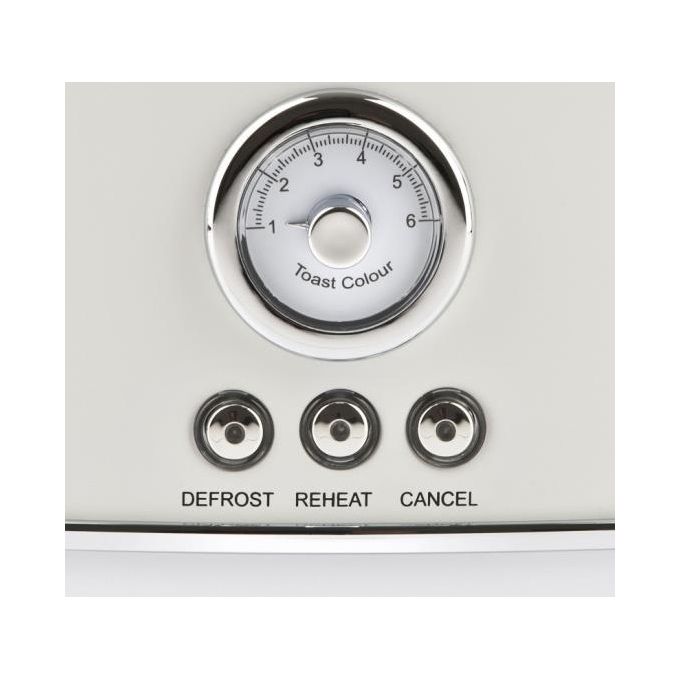 G3 Ferrari G10134 Artista Tostapane 2 Fette 6 Livelli di Cottura 685-815 W Funzioni Scongelamento Riscaldamento Mantenimento in Caldo Vassoio Estraibile Pinze Acciaio INOX colore Bianco