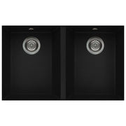 Elleci LGQ34040BSC Quadra 340 Lavello Granitek 2 Vasche 46 cm Nero