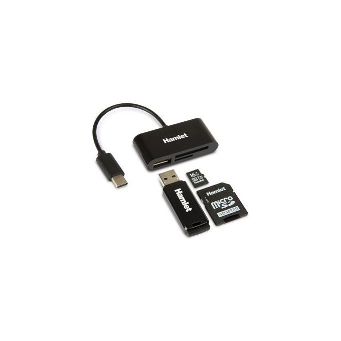 Hamlet Lettore Memorie SD-Micro SD Usb c