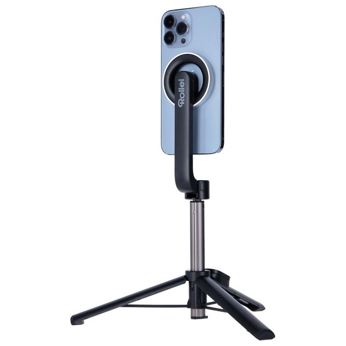 Rollei 23065 Treppiede per Smartphone con Supporto Magnetico MagSafe e Telecomando Bluetooth colore Nero