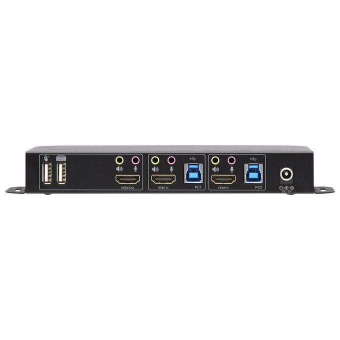 Eaton B005-HUA2-K Switch KVM 2 Porte HDMI 4K 60Hz HDR HDCP 2.2 Hub USB 3.2 Telecomando IR colore Nero