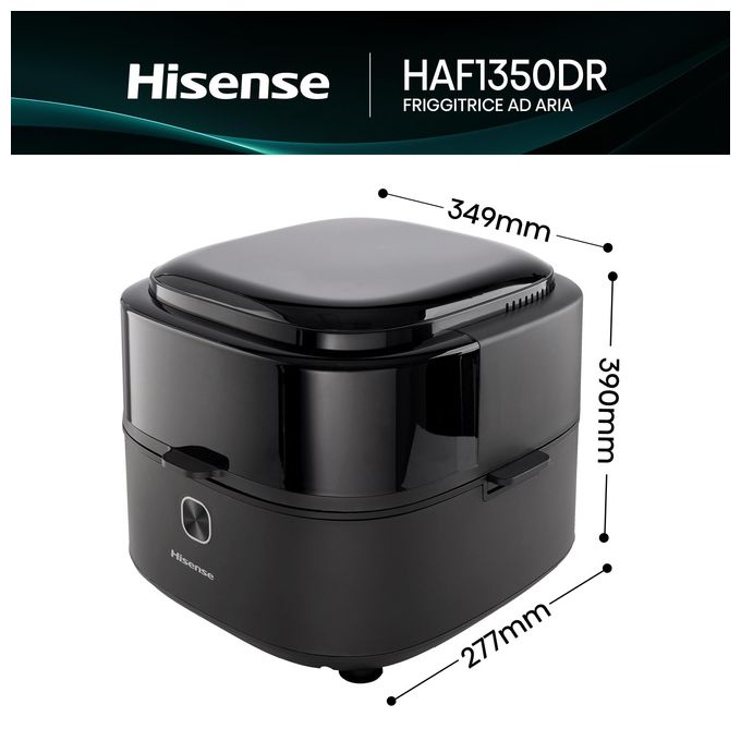Hisense 743806 Friggitrice ad aria 6,7 L 1350 W 10 programmi Display LED colore Nero