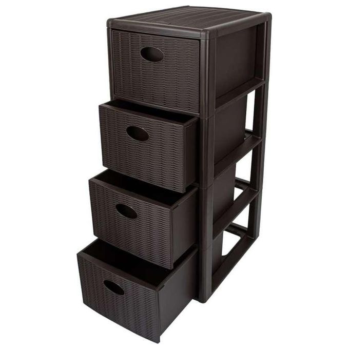 Stefanplast Cassettiera 4 Cassetti Slim Elegance Moka