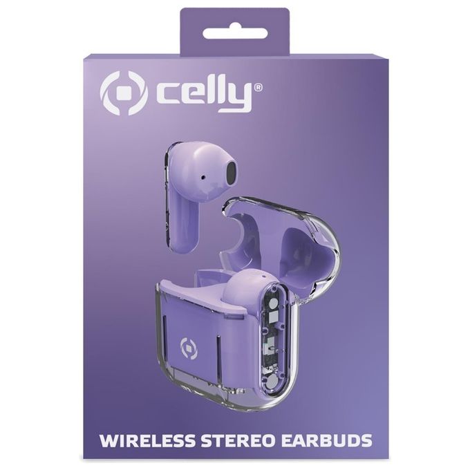 Celly SHEERVL SHEER Auricolari True Wireless TWS In-ear 4 ore Ricarica 2 ore Compatibilita' Universale colore Viola