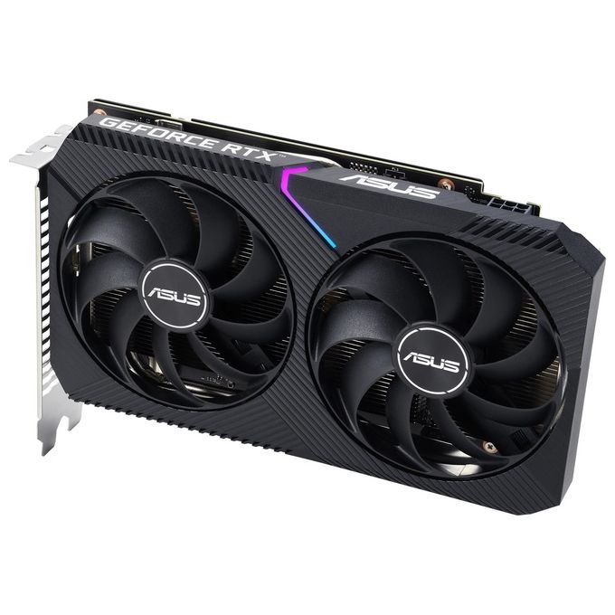 Asus DUAL-RTX3050-O8G-V2 Dual Scheda Grafica NVIDIA GeForce RTX 3050 8 GB GDDR6 128 bit 14 Gbps PCI Express 4.0 2560 CUDA OC Edition colore Nero