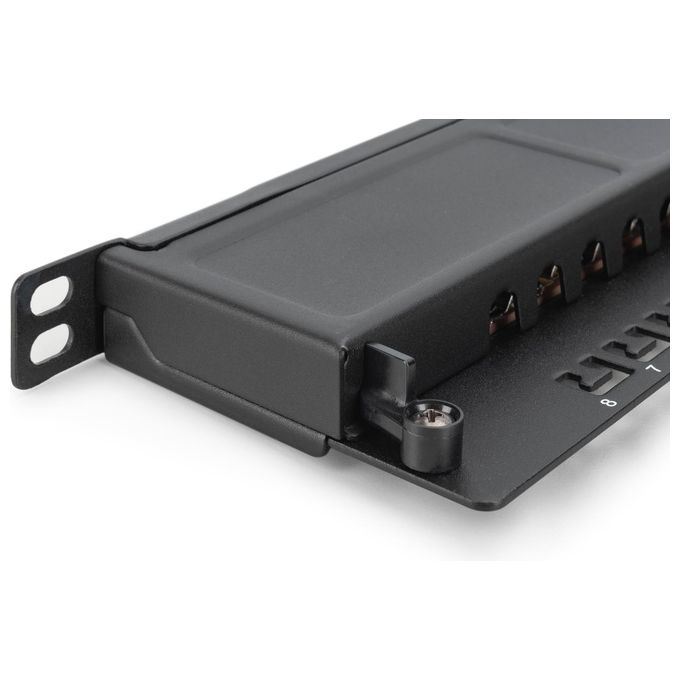 Digitus Pannello Patch Cat 6a Schermato 8 Porte 0.5U 10'' Colore Nero