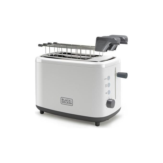 Black and Decker BXTOA820E Tostapane 2 Fette 820W 7 Livelli di Doratura Scongelamento Riscaldamento colore Bianco