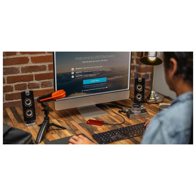 Western Digital WDBAGF0040BGY-WESN My Passport SSD Esterno Portatile 4 TB NVMe USB 3.2 Gen 2 USB-C 1050 MB-s Crittografia AES 256-bit colore Grigio