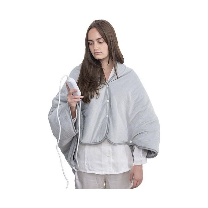Macom 936 Coperta elettrica 100 W 6 livelli di temperatura con spegnimento automatico e telecomando digitale colore Grigio