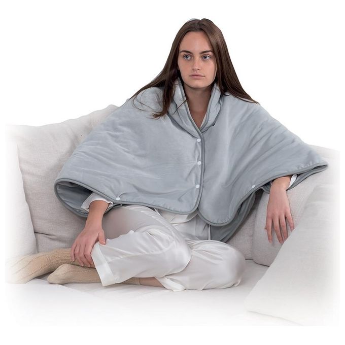 Macom 936 Coperta elettrica 100 W 6 livelli di temperatura con spegnimento automatico e telecomando digitale colore Grigio